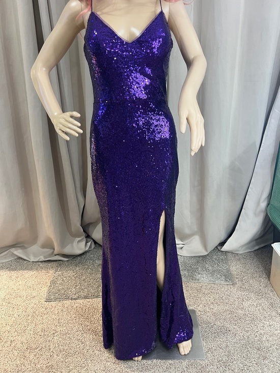 Source Unknown Dresses & Skirts - Source Unknown Purple Sequin Spaghetti-Strap Maxi Gown